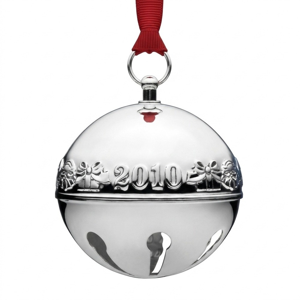 Wallace 2010 Silver Plated Sleigh Bell 40th‎ Anniversary Christmas Ornament 3553